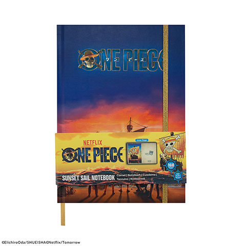 Hard cover notebook Sunset boat - One Piece