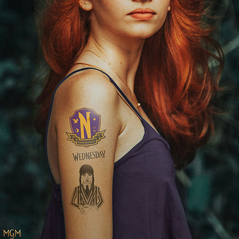 Tatuaggio effimero Mercoledì Addams - Mercoledì