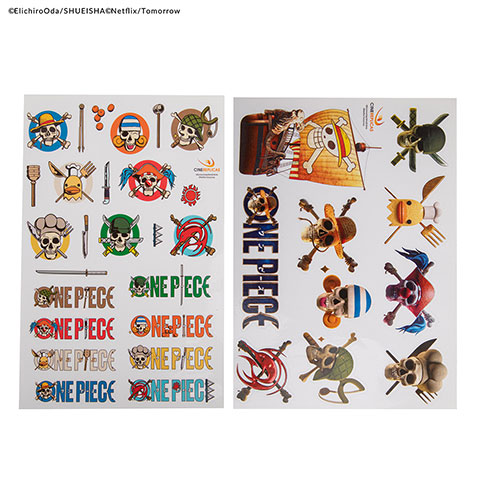 Set of 36 stickers logo and items - One Piece