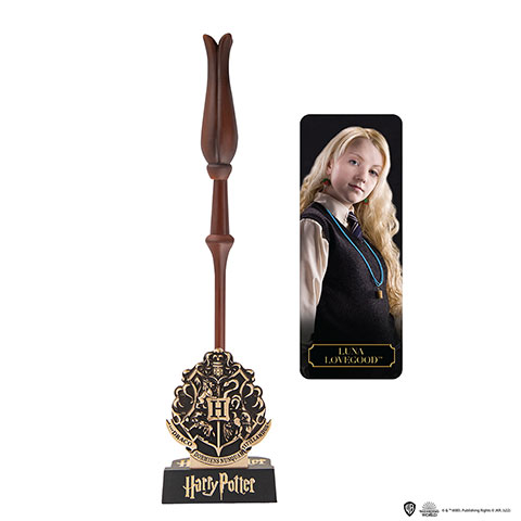 Stylo baguette Luna Lovegood et support - Harry Potter