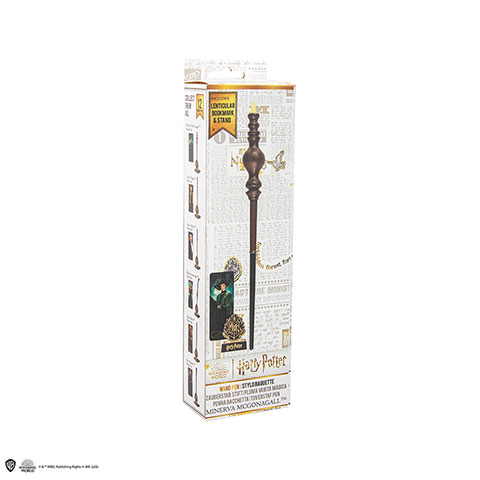 Stylo baguette & support & marque-page lenticulaire Minerva McGonagall - Harry Potter