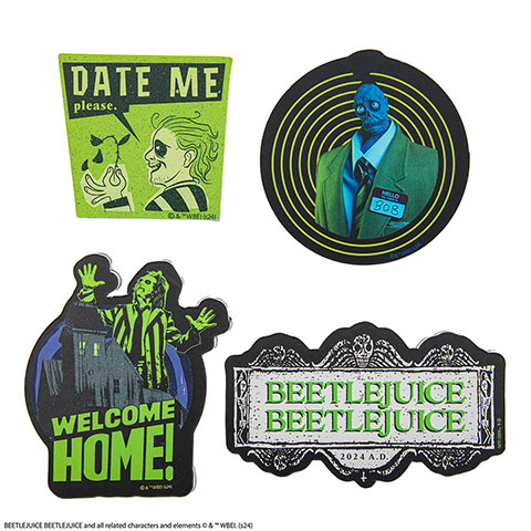 Set of 4 magnets - Beetlejuice