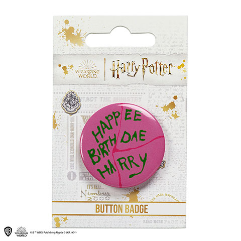 Happee Birthdae cake badge - Harry Potter