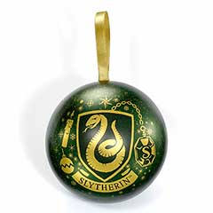 EHPCB0321-Christmas bauble Slytherin and Necklace - Harry Potter