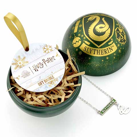 Bola de Navidad Slytherin y collar - Harry Potter