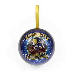 EHPCB0395-Christmas bauble School of witchcraft - Hogwarts necklace - Harry Potter
