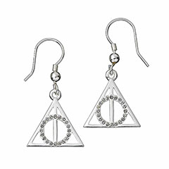 EHPSE002-Deathly Hallows Earrings with crystals