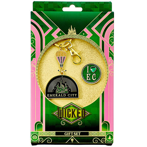 Emerald City Hot air Balloon Keyring & Pin badge - Wicked