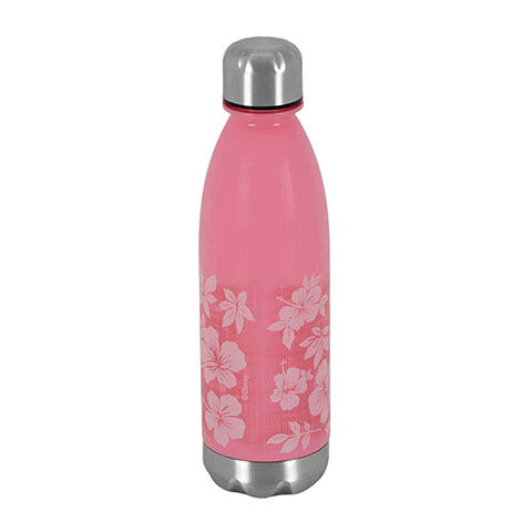 Pink flowers Stitch bottle - Lilo and Stitch