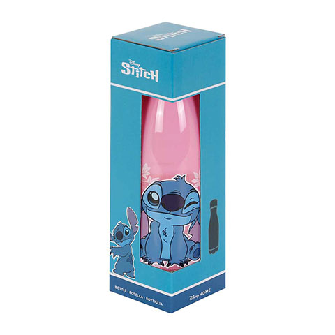 Botella Stitch flores rosas - Lilo y Stitch