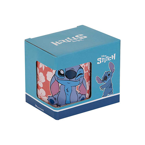 Mug Stitch fleurs roses - Lilo et Stitch