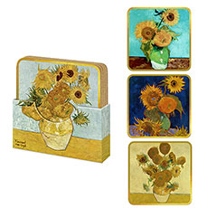 MAP4210-Set de 4 posavaso - Los Girasoles - Vincent Van Gogh