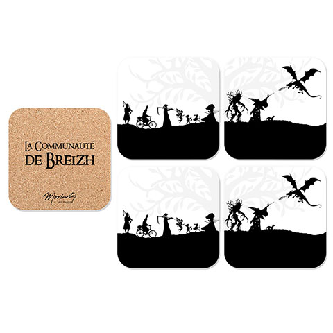 Lot de 4 sous-verres - La Communauté de Breizh