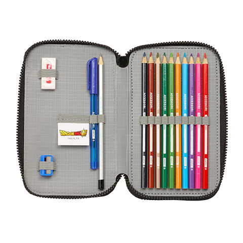 Double pencil case & stationery set (28 pieces) - Goku - Dragon Ball Super