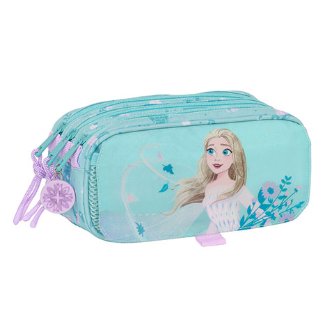 Triple rectangular pencil case - Elsa - Hello spring - Frozen - Disney