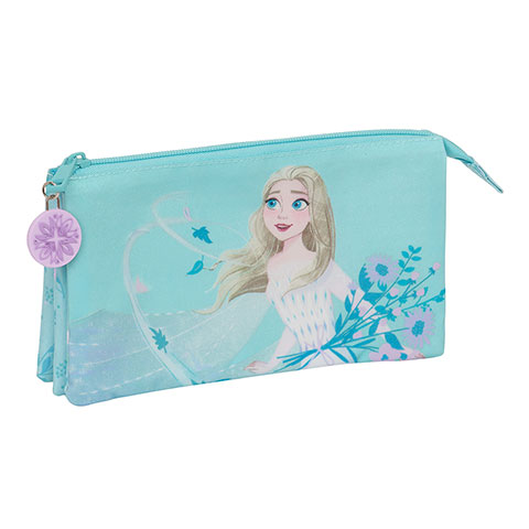 Triple flat pencil case - Hello spring - Frozen - Disney