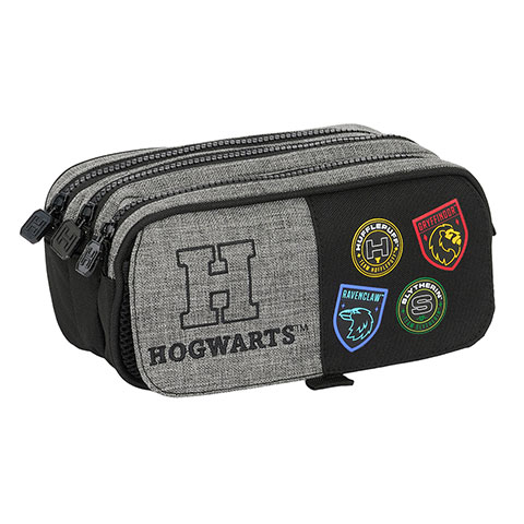 Triple rectangular pencil case - Hogwarts - House of champions - Harry Potter