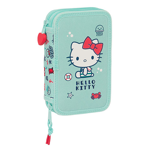 Portapenne doppio rigido con 28 accesssori - Hello Kitty ™