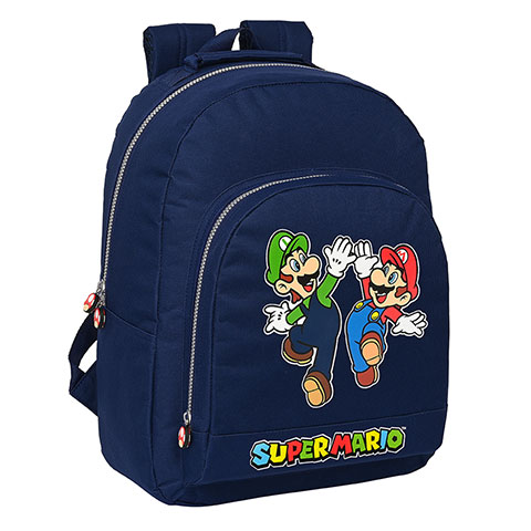 Mochila doble - 42 x 32 x 15 cm - Mario & Luigi - Super Mario