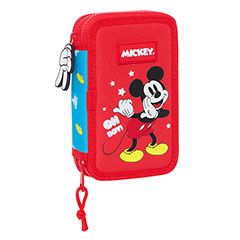 SF26000-Double pencil case & stationery set (28 pieces) - Mickey Mouse ™