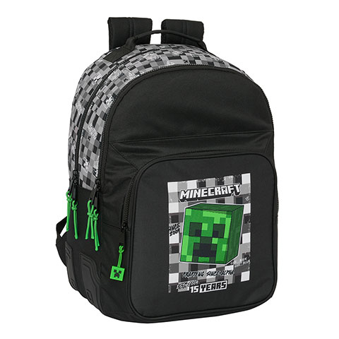 Double backpack - 42 x 32 x 15 cm - Creeper - Minecraft