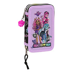 SF30000-Double pencil case & stationery set (28 pieces) - Monster High ™