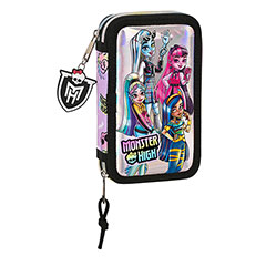 SF30002-Double pencil case & stationery set (28 pieces) - Monster High ™