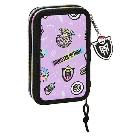 Double pencil case & stationery set (28 pieces) - Monster High ™