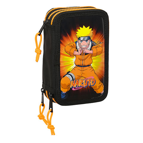 Portapenne triplo rigido con 36 accesssori - Naruto Uzumaki - Naruto