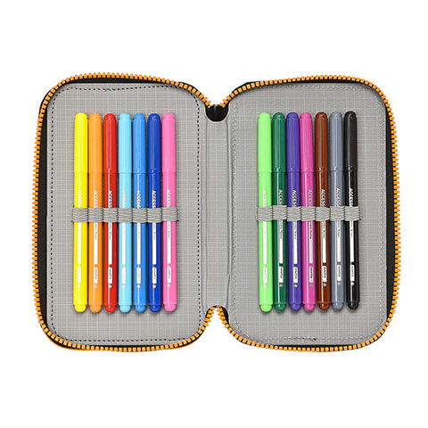 Triple pencil case set & stationery (36 pieces) - Naruto Uzumaki - Naruto