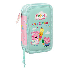 SF37014-Double pencil case & stationery set (28 pieces) - Peppa Pig ™