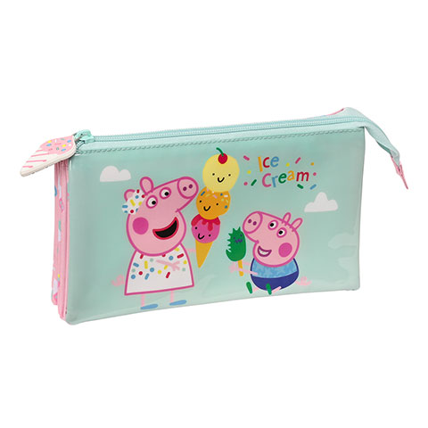 Dreifaches flaches Mäppchen - Ice Cream - Peppa Pig