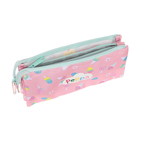 Triple flat pencil case - Ice Cream - Peppa Pig