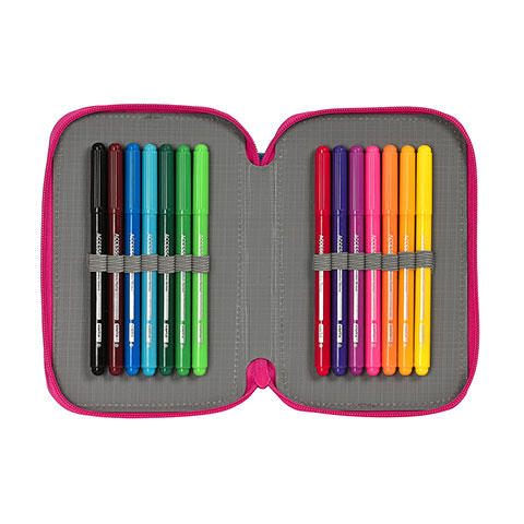Double pencil case & stationery set (28 pieces) - PinyPon ™