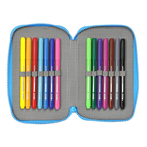 Double pencil case & stationery set (28 pieces) - PJ Masks ™