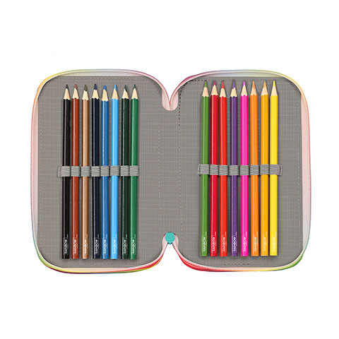 Triple pencil case set & stationery (36 pieces) - Rainbow High ™