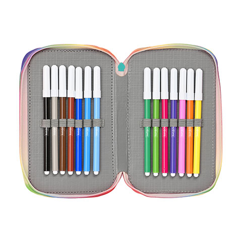 Triple pencil case set & stationery (36 pieces) - Rainbow High ™