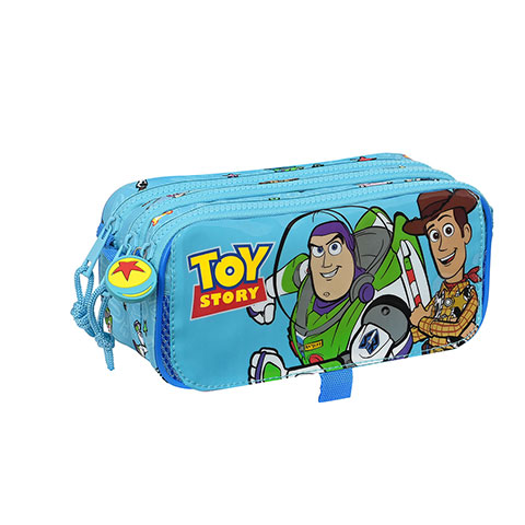 Triple rectangular pencil case - Woody & Buzz - Ready To Play - Toy Story - Disney