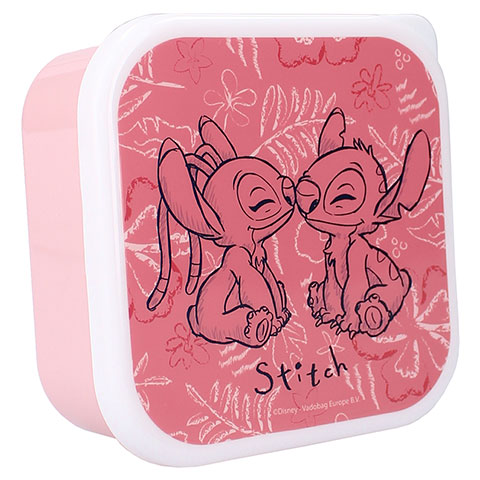 Lunch box rose (3en1) Stitch - Lilo et Stitch